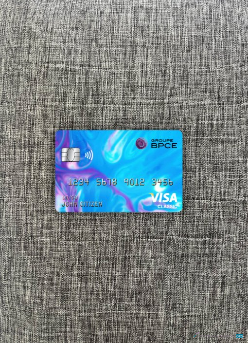 Download France Groupe BPCE bank visa classic card photolook front Photoshop template